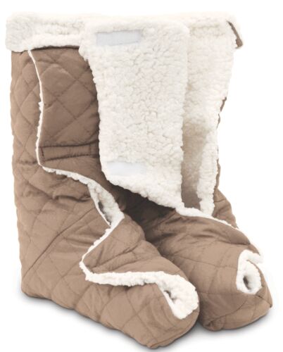 Leg Foot Warmers Fleece Therapeutic Comfort Protect Warms Circulation Washable - Picture 1 of 2
