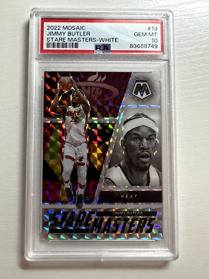 2022-23 Panini Mosaic Stare Masters Mosaic White #19 Jimmy Butler /25 PSA 10