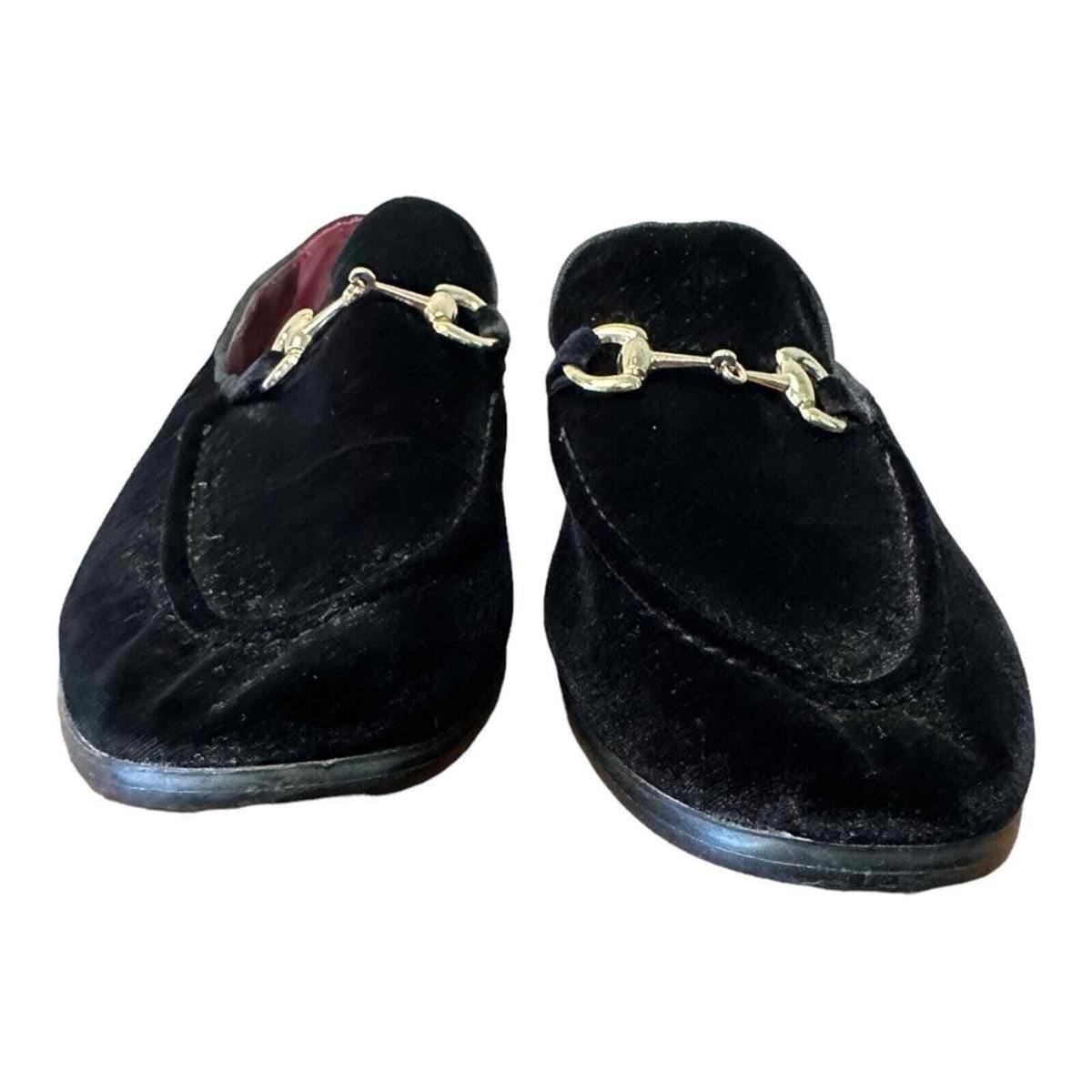 Henri Ferrea Black Leather Loafers Driving Shoes Buckle Accent‎ Henry Ferrera Black Dress Shoes - Gem main image 2