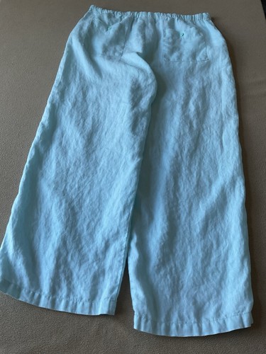 Chadwick’s 100% Linen Pants Women’s Li. Blue Wide-Baggy Legs E2-22 - Picture 9 of 9