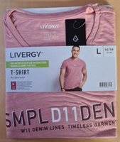 Herren T - Shirt, Sommershirt, Freizeitshirt, Livergy, GrößE 52/54, Rosa