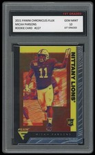 MICAH PARSONS 2021 PANINI CHRONICLES FLUX 1ST GRADED 10 ROOKIE CARD COWBOYS
