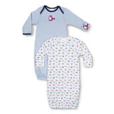 New with Tag for Sale - Gerber Boys' 2 Pack Long-sleeve Gown ( Blue 0-6 M )