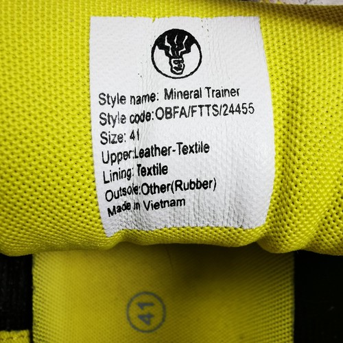 ~ Fat Face ~ Scarpe da ginnastica minerali da uomo ~ Taglia UK 7 / EU 41 ~ Grigio / Blu / Giallo ~  - Foto 9 di 10