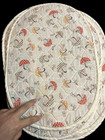 8 VTG Handmade Quilted Mushroom Placemats Brown Orange Green Yellow Red  18X12 — photo 8