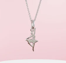 Ballerina Pendant 925 Sterling Silver Necklace 16" Ballet-Dancing Fine Jewelry