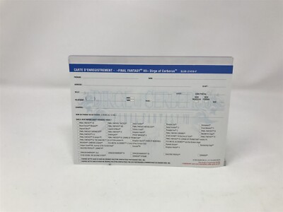 Final Fantasy VII: Dirge of Cerberus Sony Playstation 2 PS2 - Registration Card 