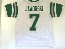 UNSIGNED CUSTOM Sewn Stitched Ron Jaworski White Jersey - M, L, XL, 2XL