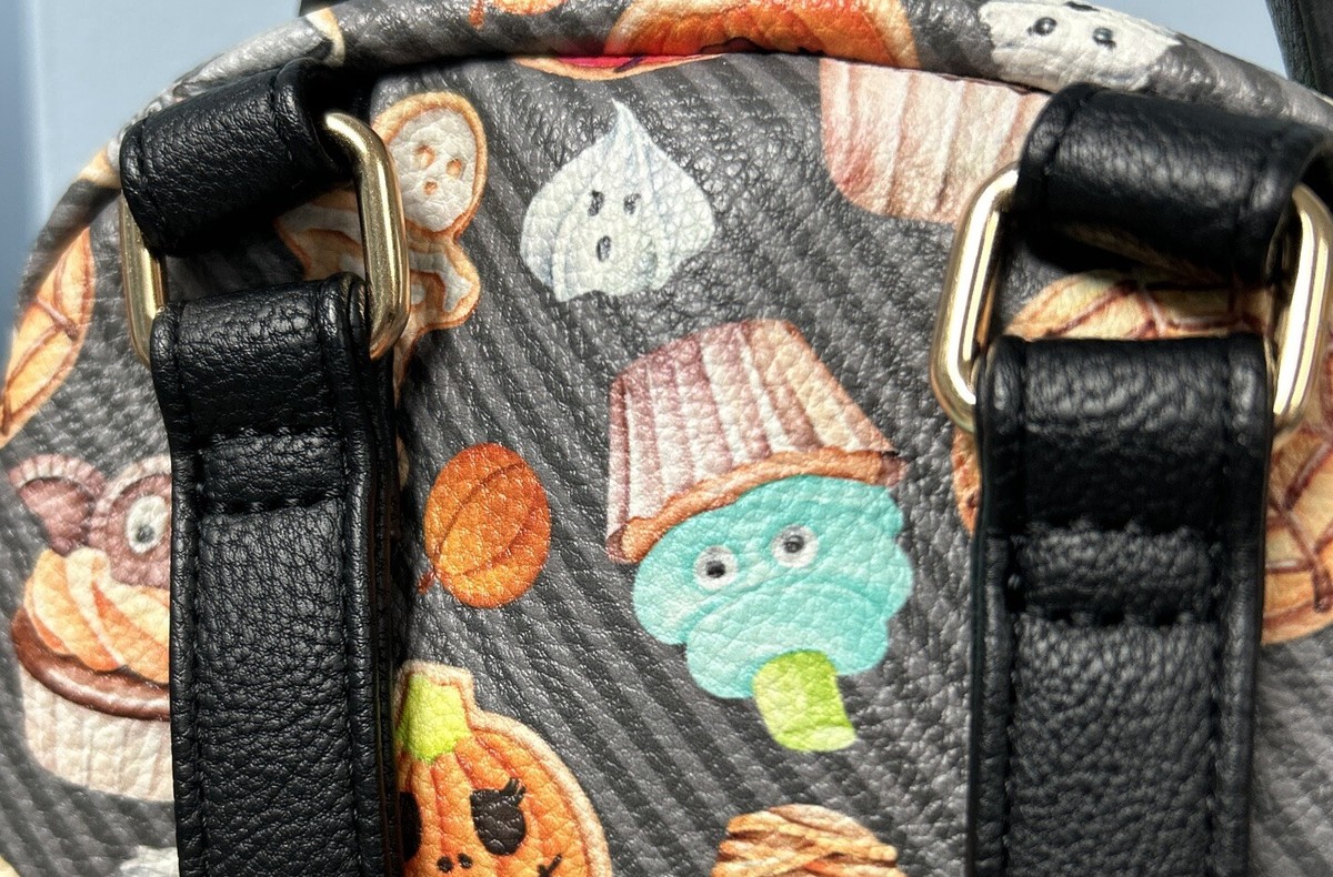 Betsey Johnson  small backpack dog face with Halloween print Betsy Johnson Backpack Style Purse Halloween Themed Dog Face  main image 4