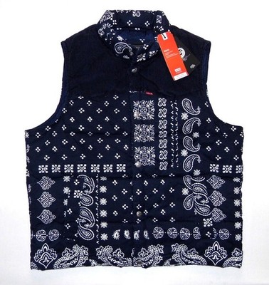 LEVI'S - Herren NEU Western Super Puffer Weste Gilet Large Relaxed Fit Bodywarmer
