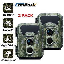 Trail Hunting Game Camera with Night Vision 4K Waterproof Motion Activated 48MP