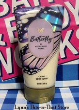 BATH  BODY WORKS Creamy 8oz Body Scrub New - BUTTERFLY U/2874 