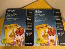 K 4 PACK EPSON Brochure and Flyer Paper Matte 8.5" X 11" 150 Sheets New