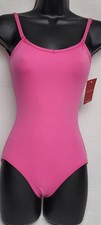Capezio Women's Team Basics Camisole Leotard Hot Pink V-front/back Neck SZ SA