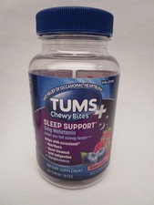 TUMS Heartburn Plus Sleep Support Chewable Dietary Berry Fusion 5mg Melatonin