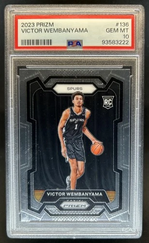 2023-24 Panini Prizm Victor Wembanyama RC Rookie #136 Spurs PSA 10 GEM MINT