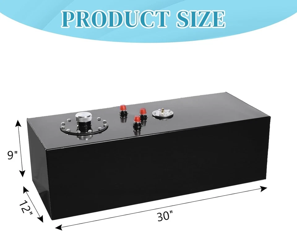 Kit de tanque de gasolina de aluminio de pila de combustible de 15 galones universal 57L pulido carreras Foto 4 de 4