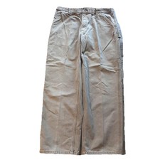 Vintage Carhartt Canvas Pants B11 BRN 38x32 Work Duck Brown Big Patch