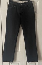 Agolde Lana Straight Leg Distressed Black Jeans Size 29