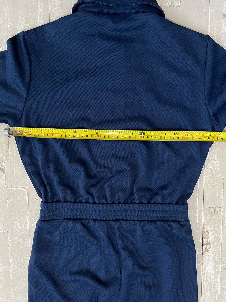 Size Small - Women's Adidas 70s Jumpsuit Indigo Blue
