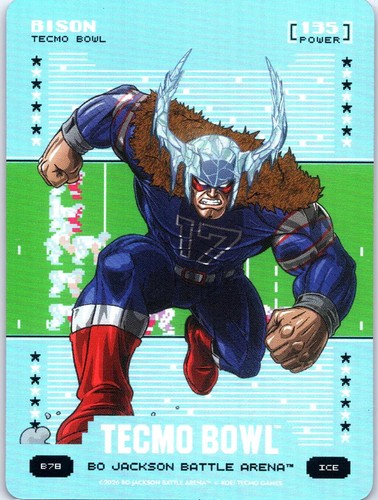 Bo Jackson Battle Arena Tecmo Bowl Bison Blue Battlefoil SP Josh Allen