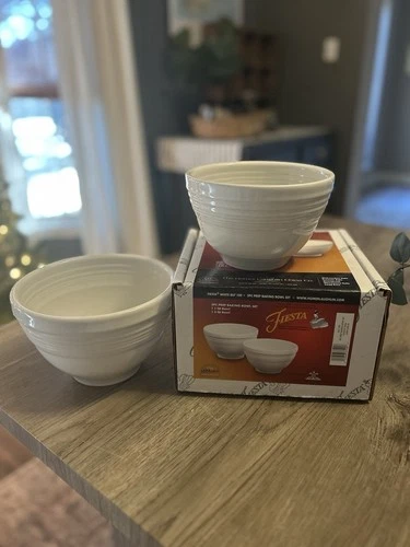 Fiesta 2pc Prep Baking Bowl Set In White