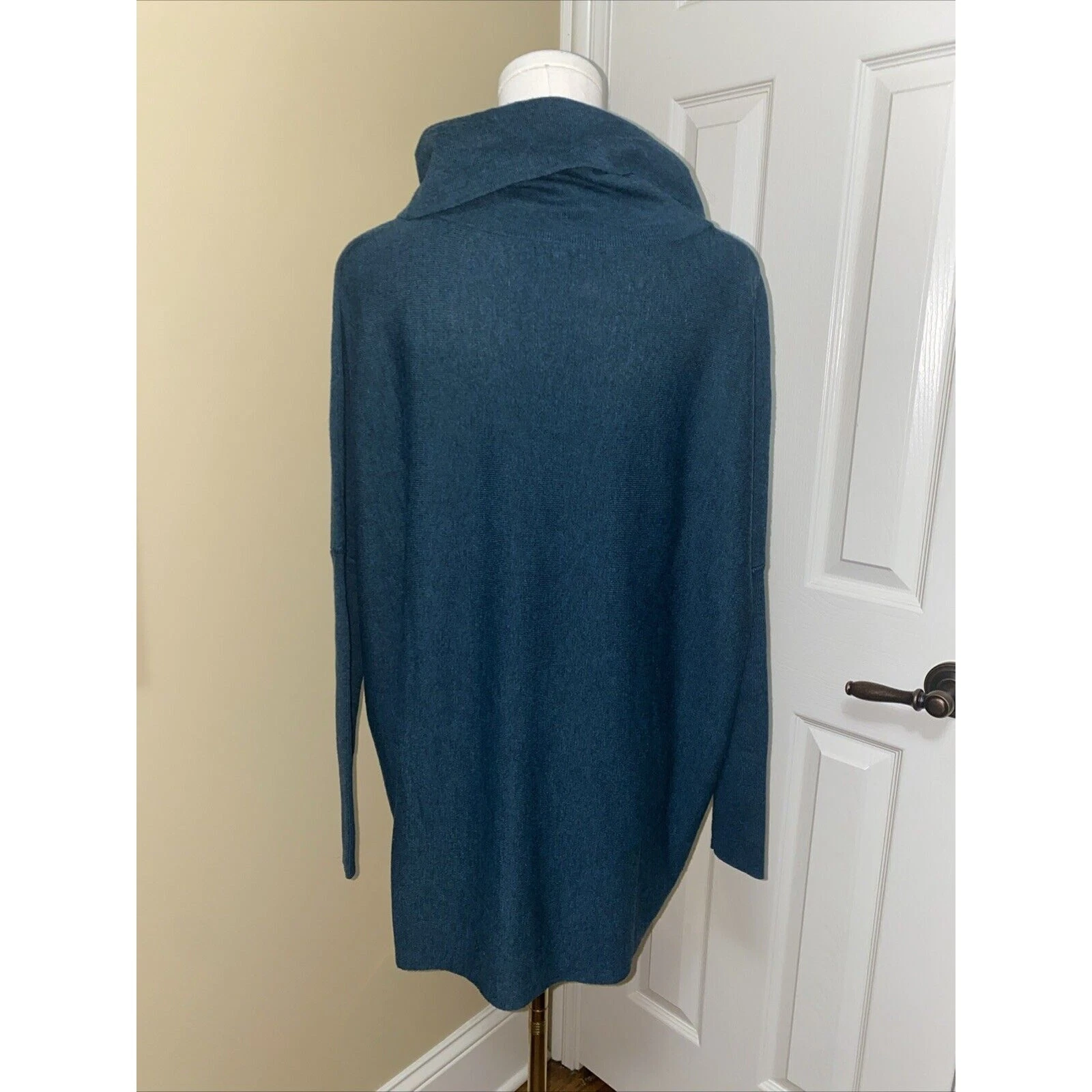 smartwool edgewood poncho cowl deep neck knit sweater