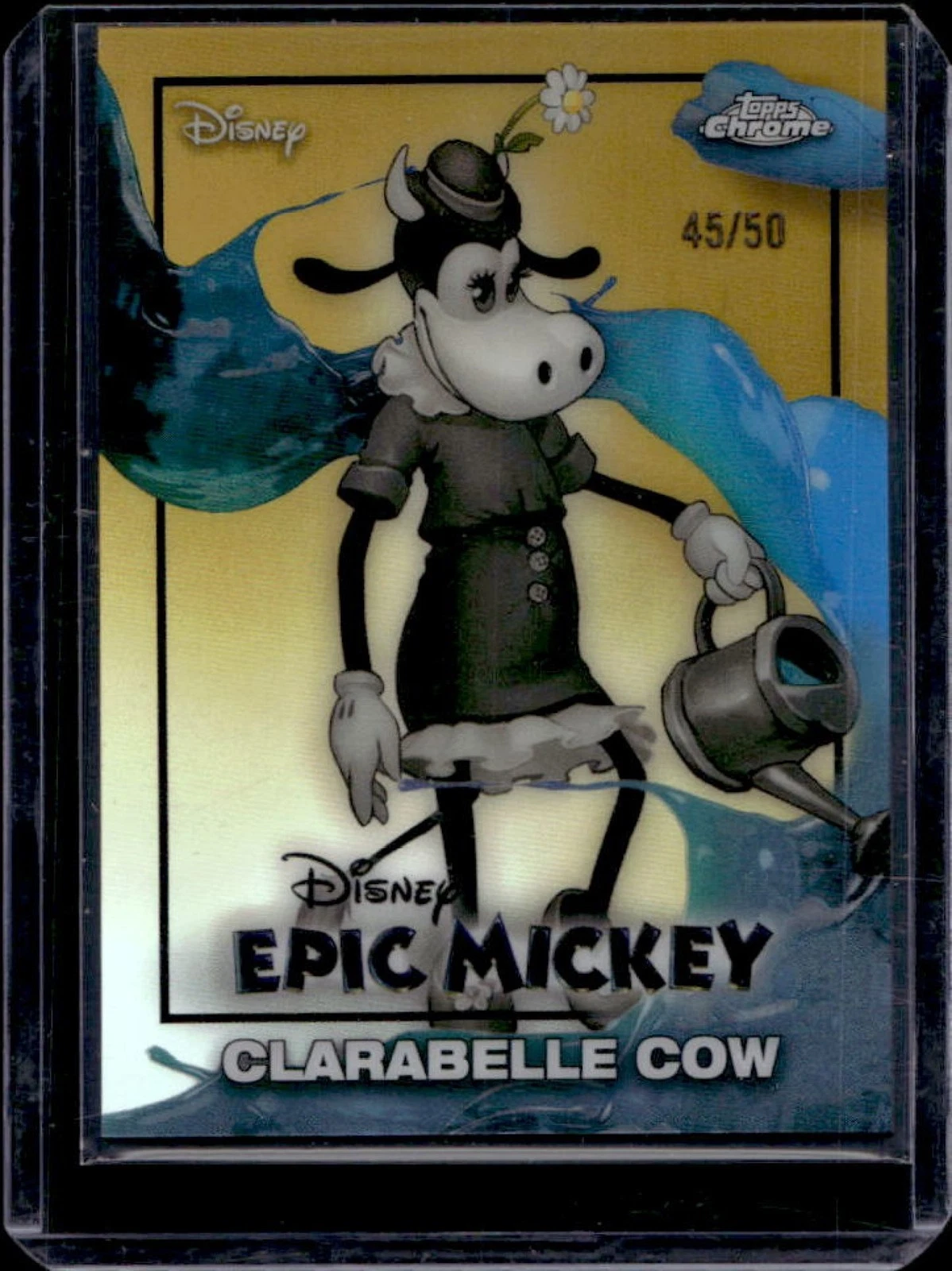 2026 Disney Neon Epic Mickey Clarabelle Cow Gold Refractor /50