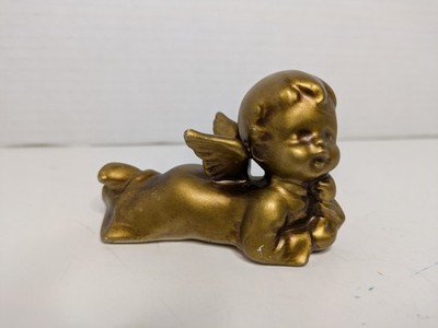 Vintage Wolin Company Antique/Gold 3.25  Angel Cherub