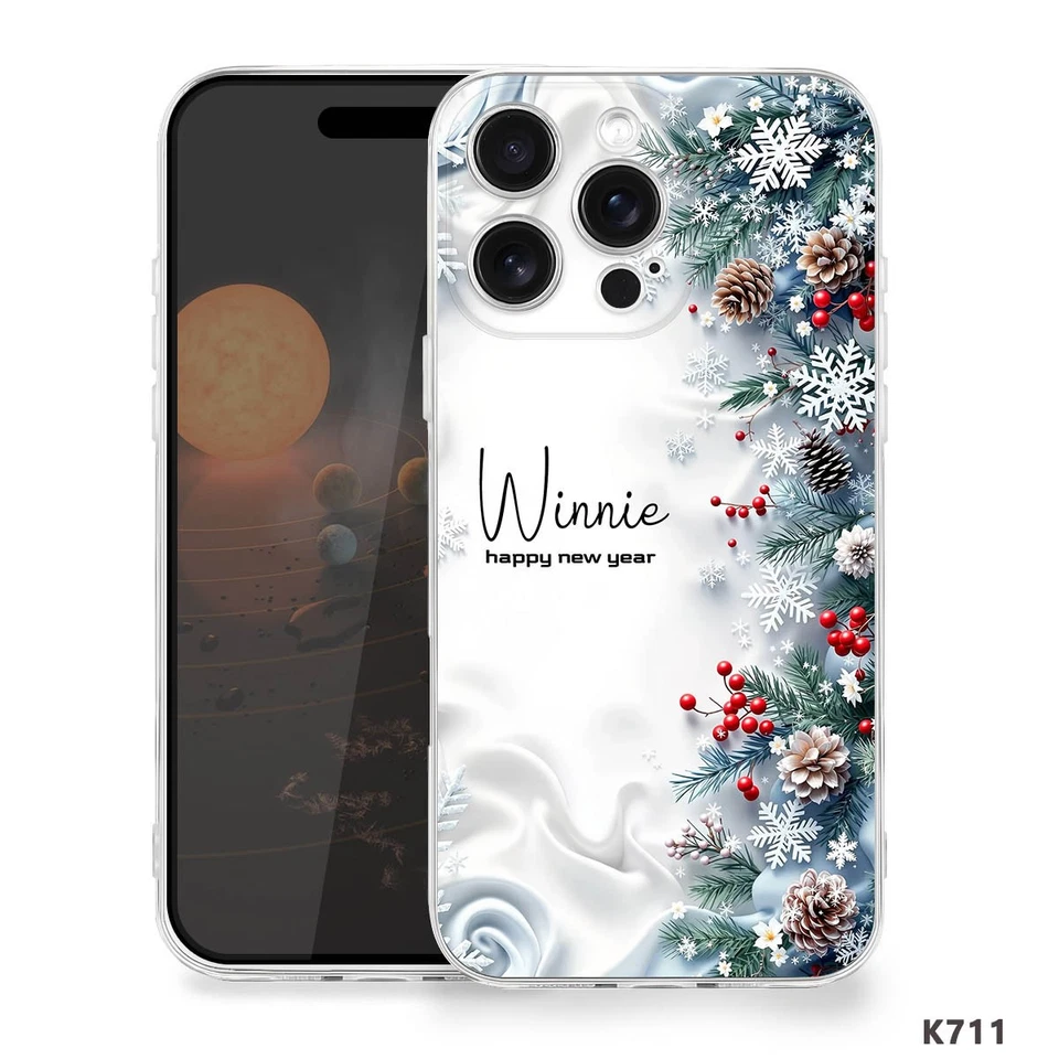Capa telefone personalizada Natal para iPhone 17 16 15 Pro 14 13 Air silicone - Imagem 4 de 4