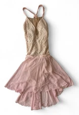 Revolution Dance Wear Light Pink Flowing Dress Costume Size LA