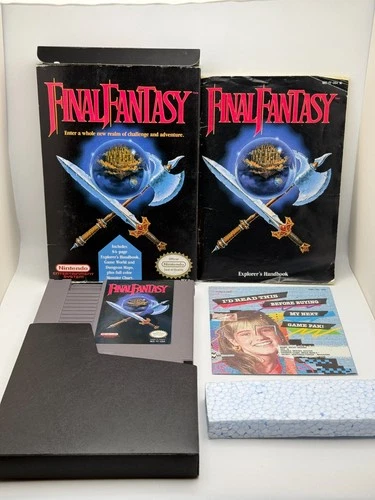 Final Fantasy 1 (Nintendo NES, 1990), Game + Box + Manual, No Map, VG Condition!