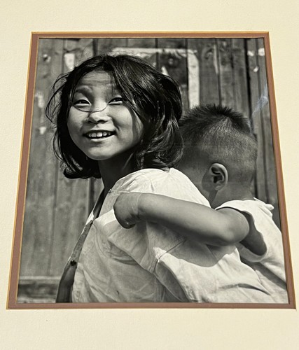 Vintage "Korean Young Girl with Child" Photograph by CHIC DONCHIN - Korean War