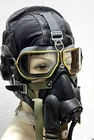 Pilot MIG Aviator leather Helmet Goggles Oxygen Mask KM-32 Air Force Soviet