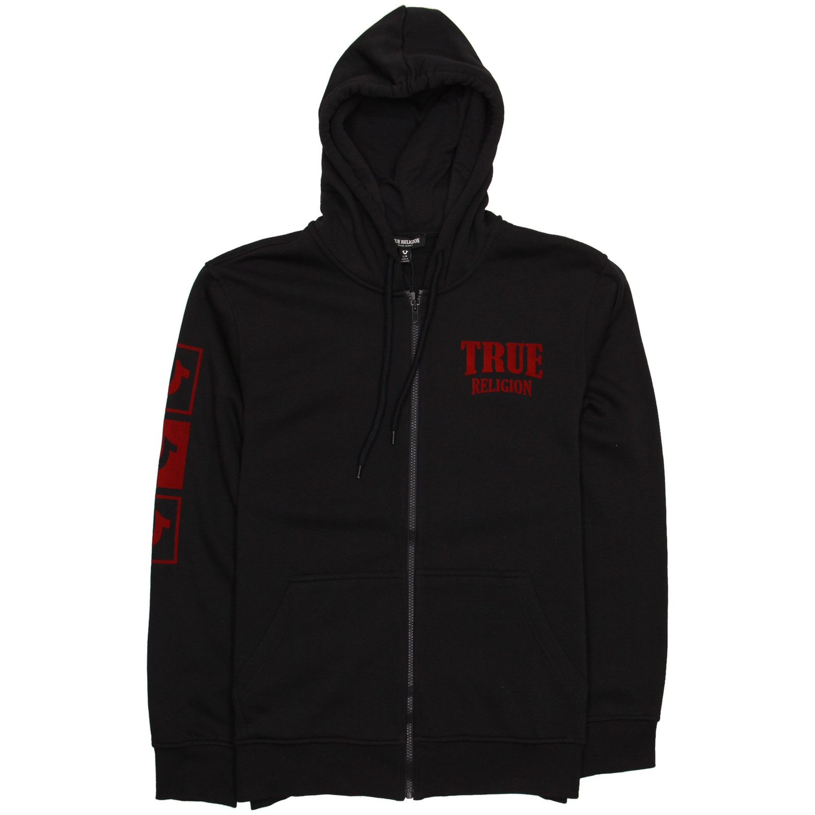 True Religion HS Flock Triology Zip Up Men's Full Zip Hoodie
