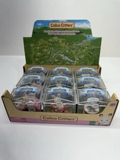 Case Of 9 New Calico Critters Babies in Carry Cases With Store Display 3 Ea