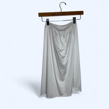 White satin slip skirt