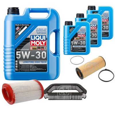 FEBI Inspektionspaket 8L LIQUI MOLY 5W-30 Longtime High Tech für Audi A8 4E_