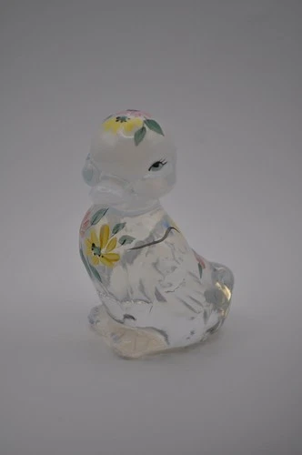 Fenton Opalescent Hand Painted And Signed Glass Duck Figurine Signed J Powell