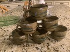 Deldare Buffalo Pottery lot of 6 Punch Bowl Cups dated 1909  Very Rare ! — photo 2