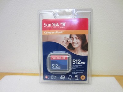 New Sealed SanDisk 512 MB CompactFlash Memory Card (SDCFB-512-A10)