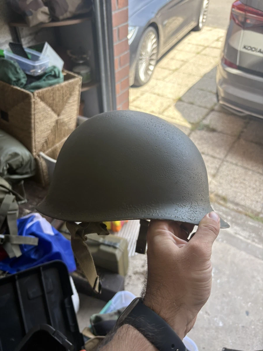 Casque M1 Armée Américaine Réplique WWII – Acier, Filet De Camouflage, Jugulaire Toile (tour De Tête 58-62 Cm)