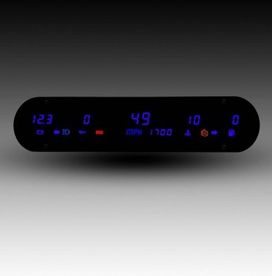 Intellitronix Blue LED Digital Universal Five Gauge Panel Kit