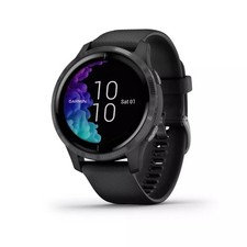 Garmin Venu Black with Slate Hardware, GPS, Health Monitoring, Fitness Tracker
