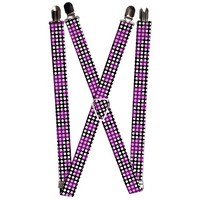 `Suspenders - 1.0`` - Eighties Stars1 Black/White/Fuchsia` (Us Import) ACC NEU