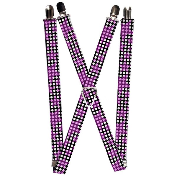 `Suspenders - 1.0`` - Eighties Stars1 Black/White/Fuchsia` (Us Import) ACC NEU-image