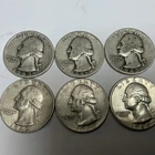 US Silver Quarter Lot - 6 Coins - Various Dates - 90% Silver - NO RESERVE