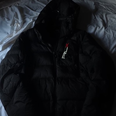 RLX Ralph Lauren Men's Black Hooded Full Zip Down Puffer Jacket Size L