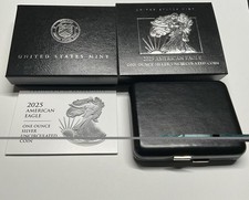 2025-W Uncirculated $1 American Silver Eagle Box & COA |        No Coin