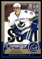 2008-09 O-Pee-Chee #297 Mason Raymond Vancouver Canucks Hockey Card